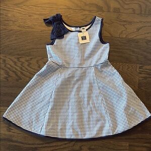 Janie and Jack Blue and White Sleeveless Sundress
